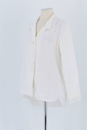 Blouse Sandro Blanc en Coton