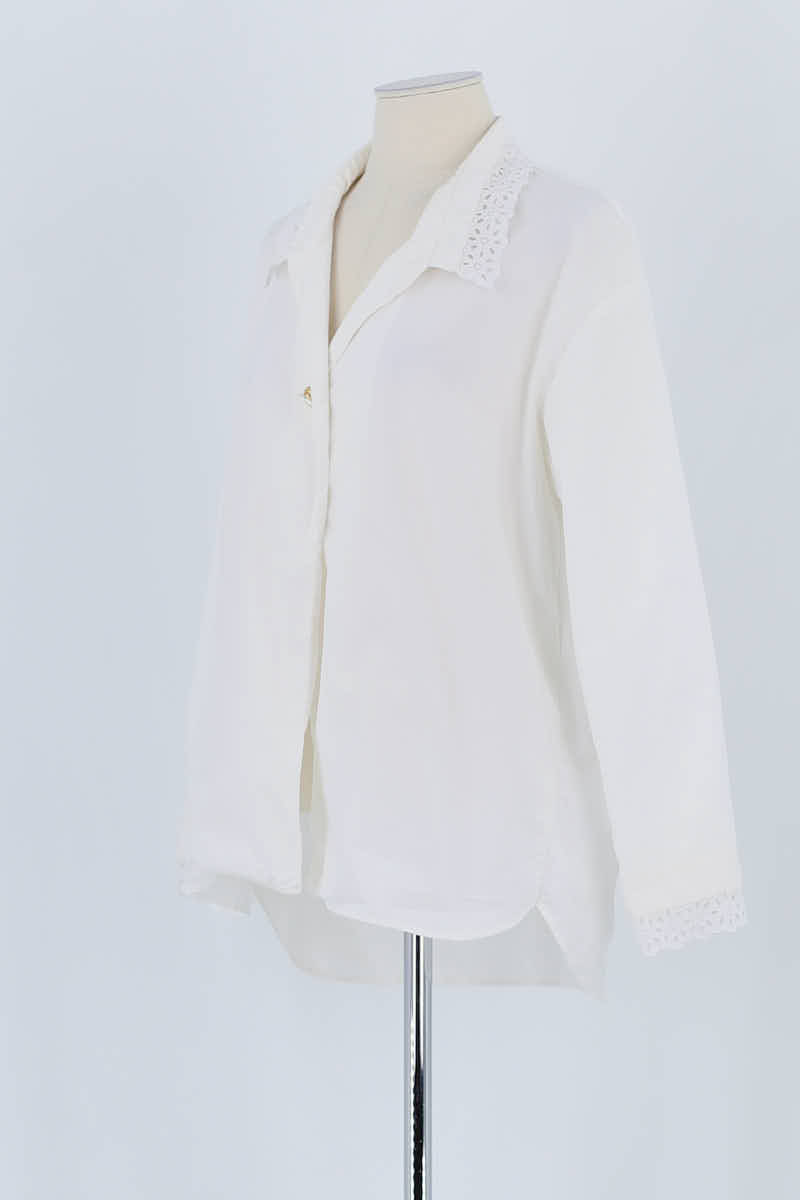 Blouse Sandro Blanc en Coton