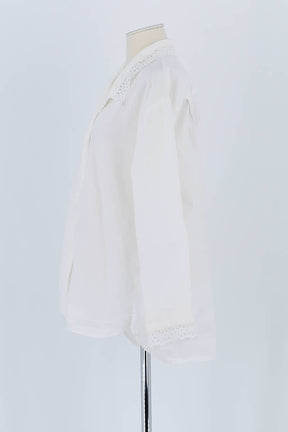 Blouse Sandro Blanc en Coton