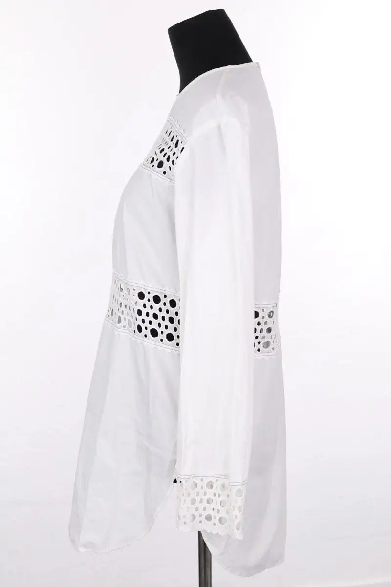 Blouse Sandro Blanc en Coton