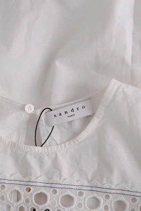 Blouse Sandro Blanc en Coton