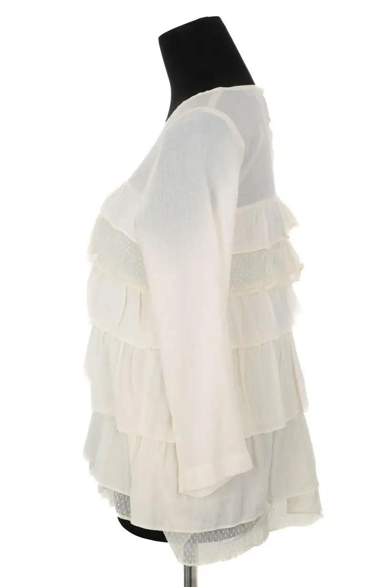 Blouse Sandro Blanc en Polyester
