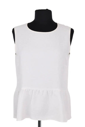 Blouse Sandro Blanc en Synthétique, taille M - Seconde Main