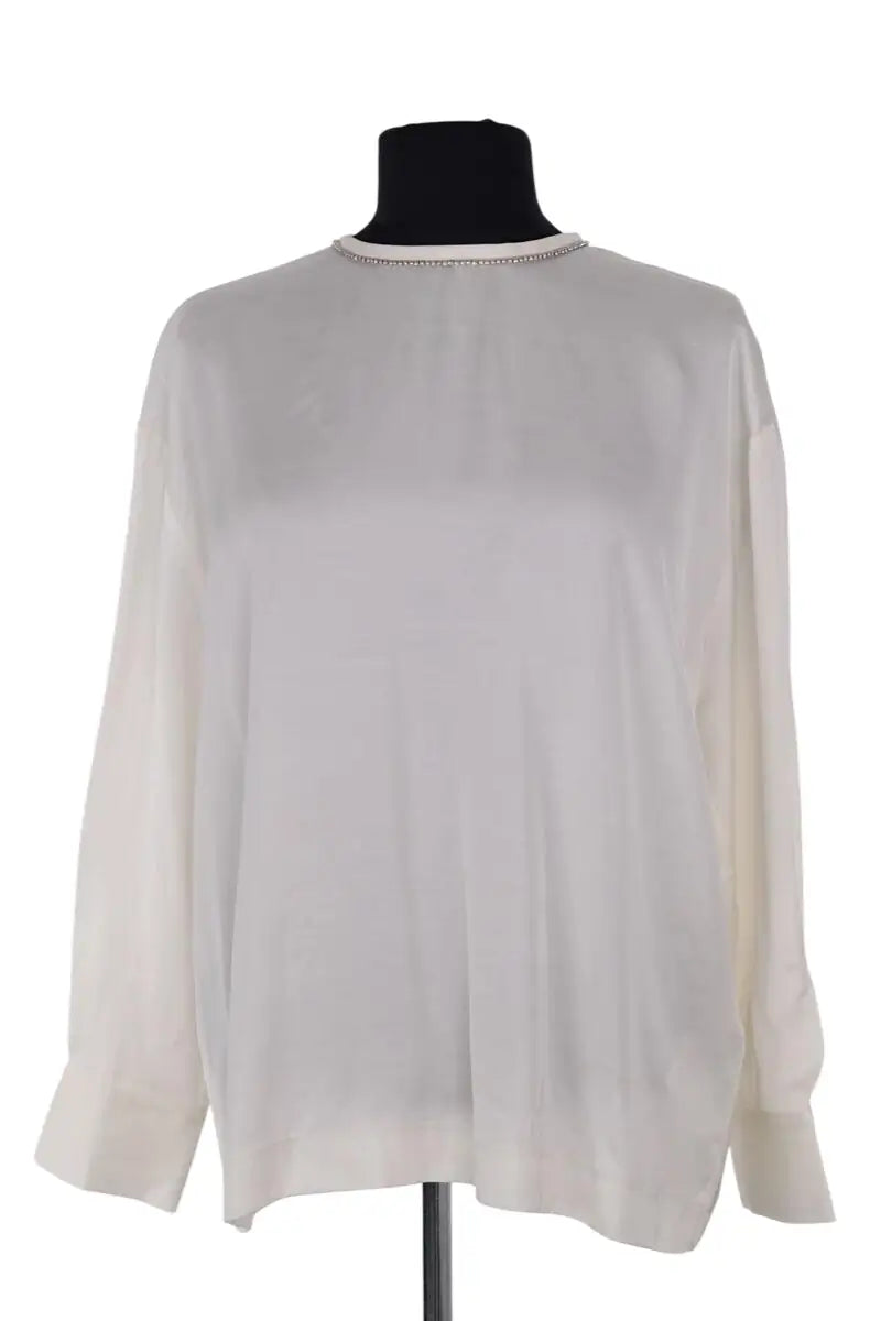 Blouse Sandro Blanc en Viscose, taille M - Seconde Main