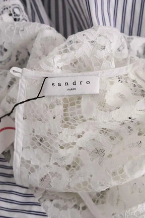 Blouse Sandro Bleu en Coton