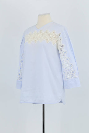 Blouse Sandro Bleu en Coton