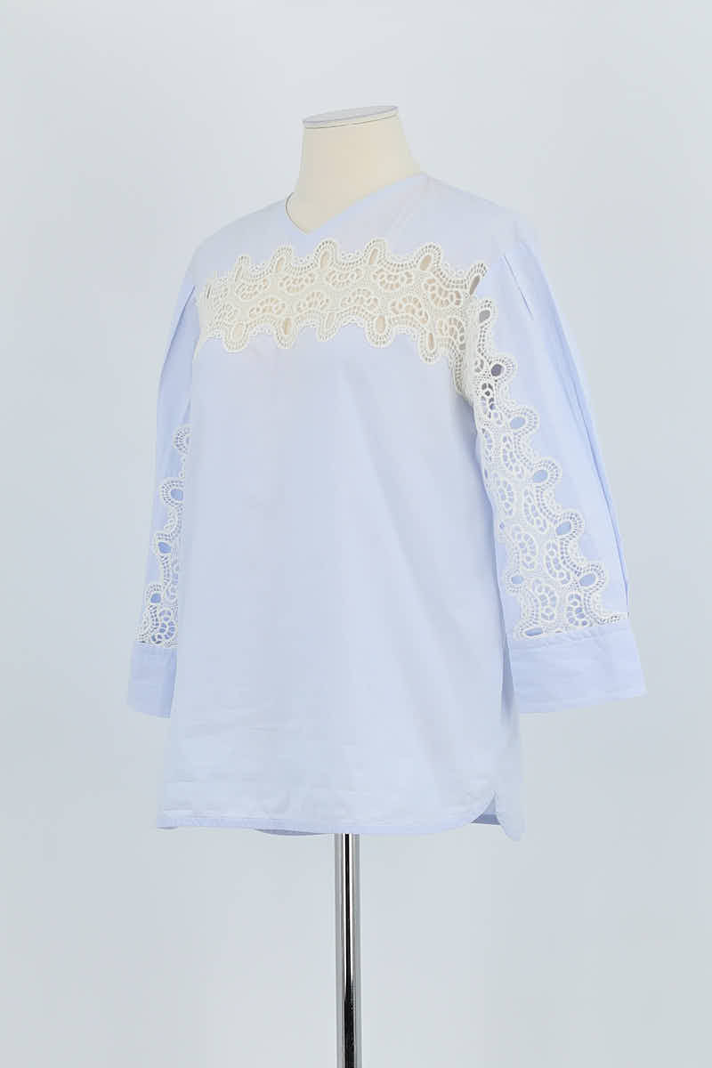 Blouse Sandro Bleu en Coton