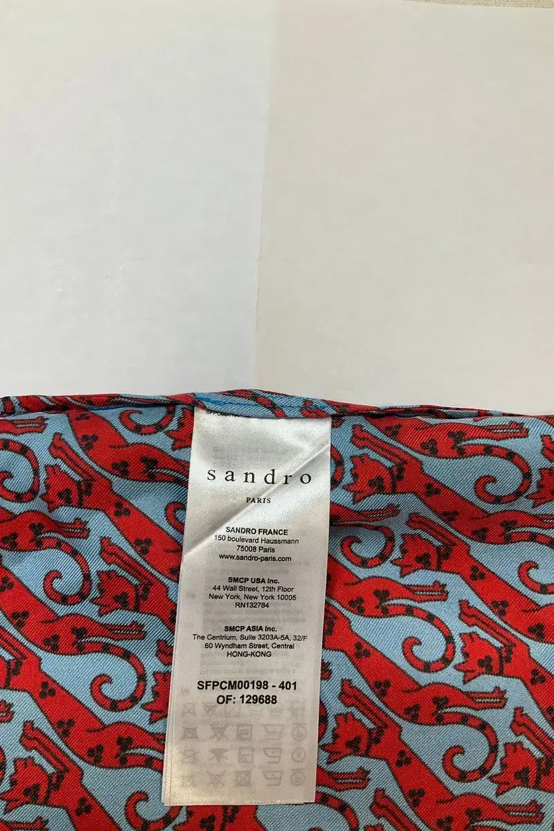 Blouse Sandro Bleu en Soie