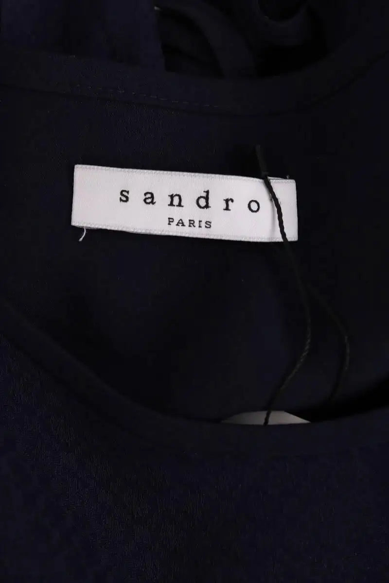 Blouse Sandro Marine en Viscose