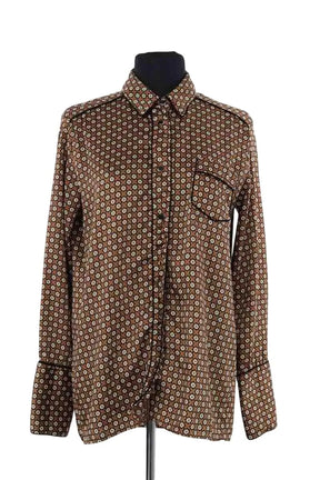 Blouse Sandro Marron en Synthétique, taille M - Seconde Main