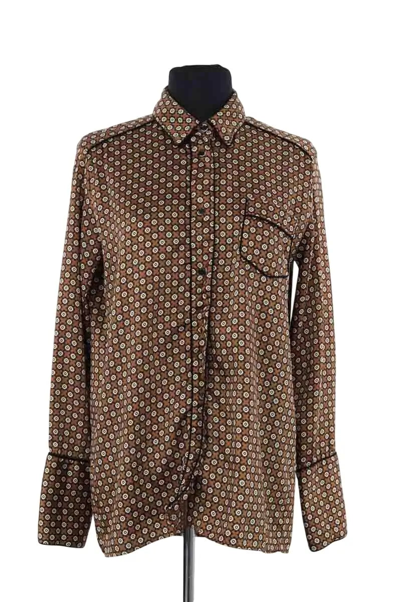 Blouse Sandro Marron en Synthétique, taille M - Seconde Main