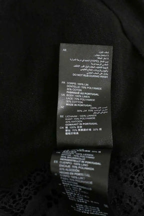 Blouse Sandro Noir en Lin