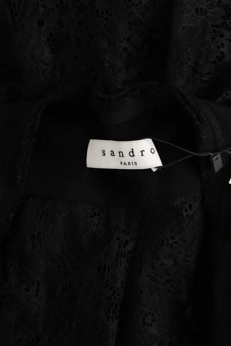 Blouse Sandro Noir en Polyester