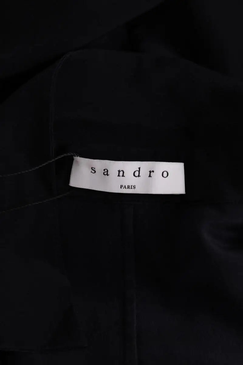 Blouse Sandro Noir en Soie