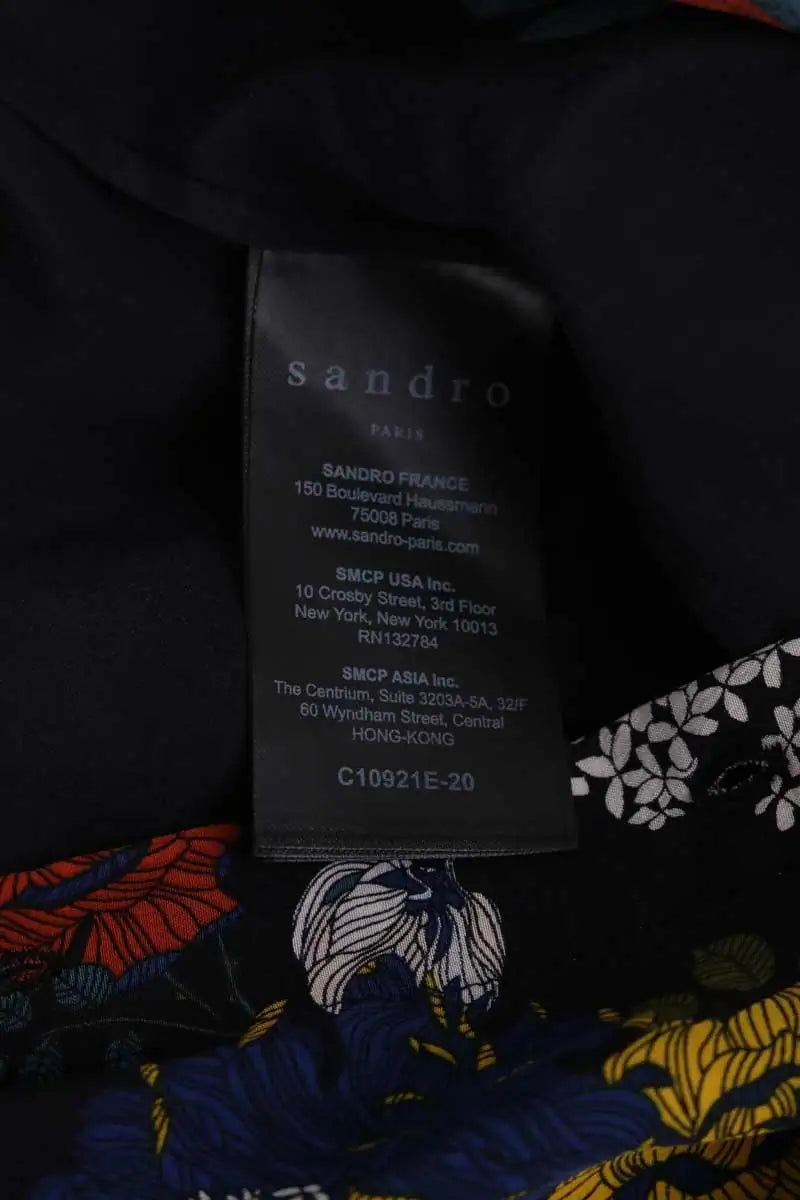 Blouse Sandro Noir en Soie