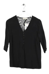 Blouse Sandro Noir en Soie, taille S - Seconde Main