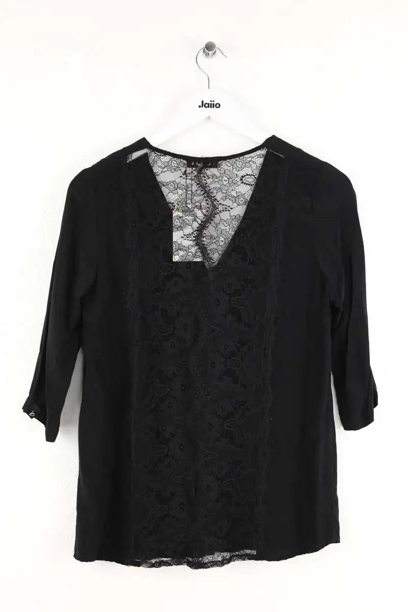 Blouse Sandro Noir en Soie