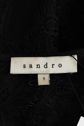 Blouse Sandro Noir en Soie