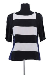 Blouse Sandro Noir en Soie, taille S - Seconde Main