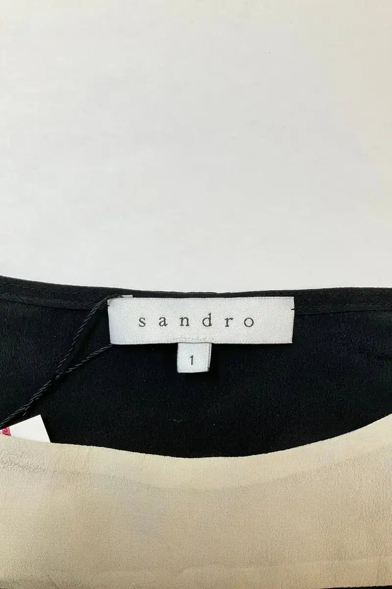 Blouse Sandro Noir en Soie