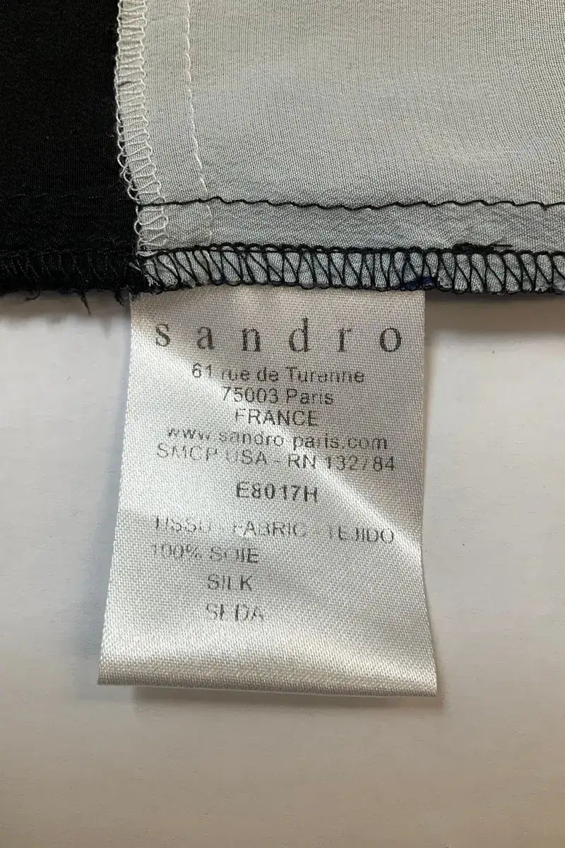 Blouse Sandro Noir en Soie