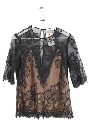 Blouse Sandro Noir en Synthétique, taille M - Seconde Main