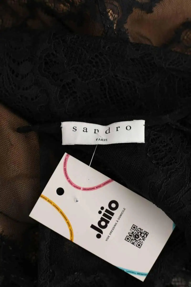 Blouse Sandro Noir en Synthétique