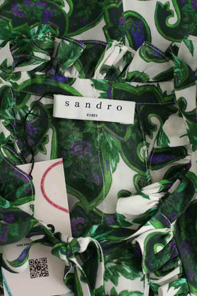 Blouse Sandro Vert en Soie
