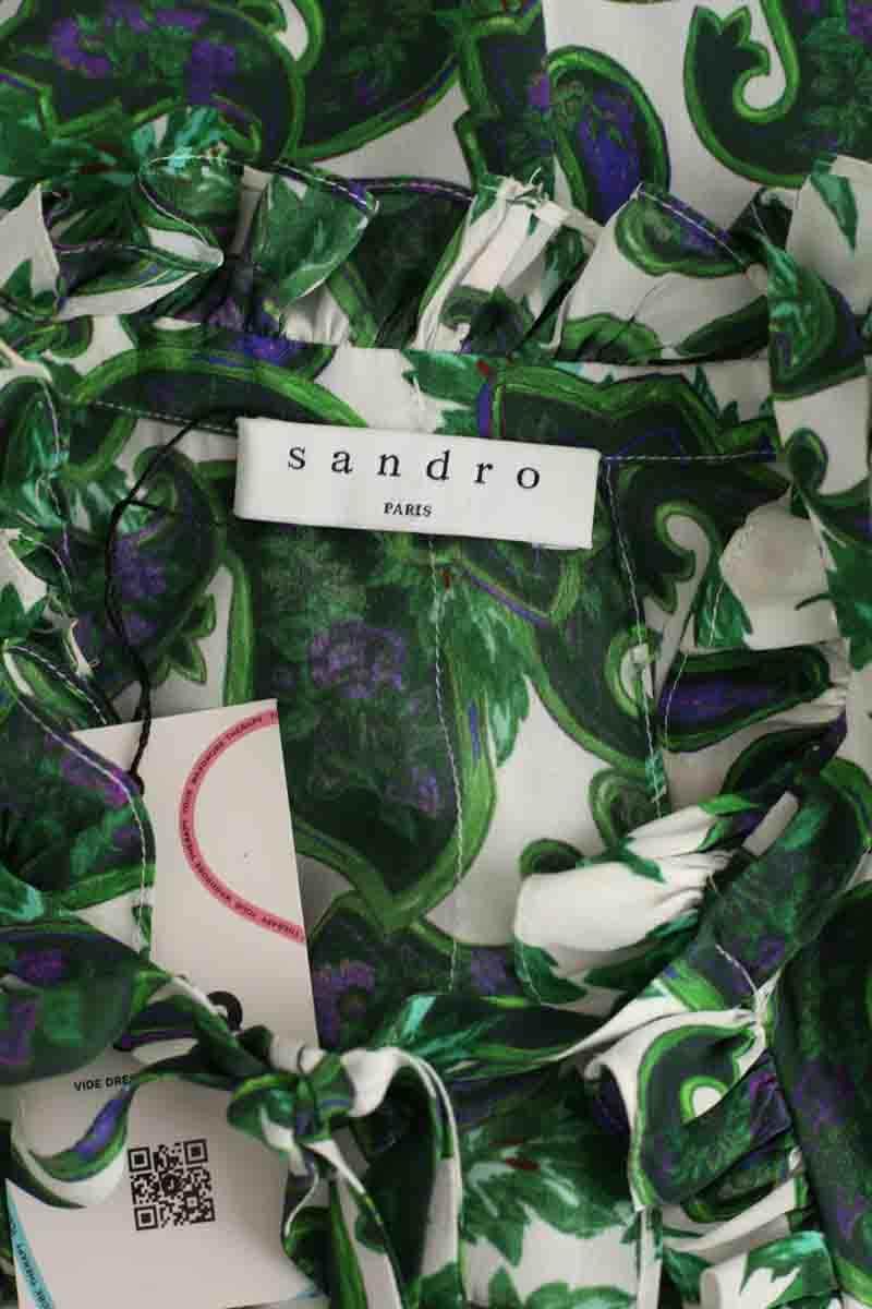 Blouse Sandro Vert en Soie