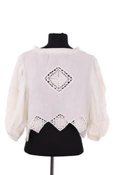 Blouse Sea Blanc en Lin, taille L - Seconde Main