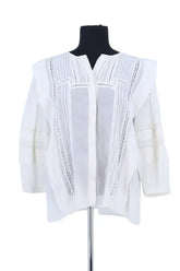 Blouse Sessun Blanc en Coton, taille S - Seconde Main