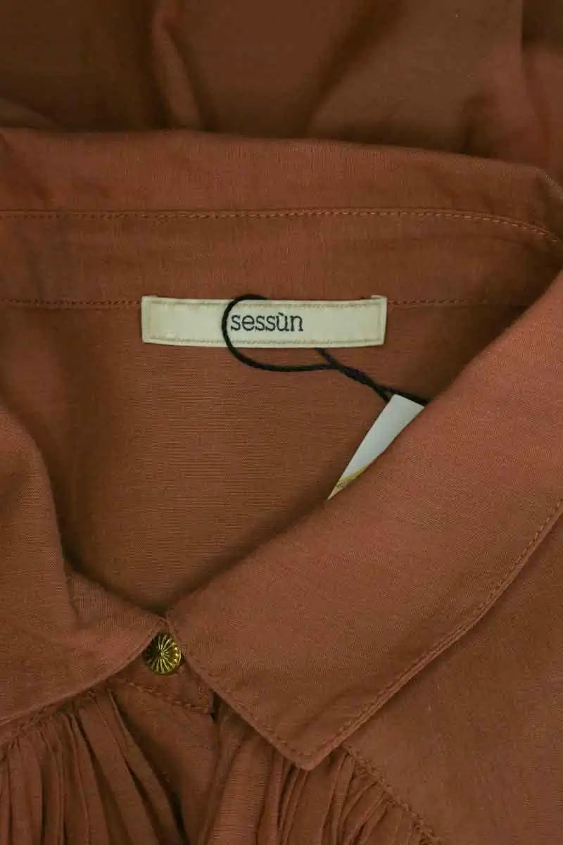 Blouse Sessun Cracut Camel en Coton
