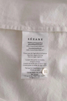 Blouse Sézane Amarine Blanc en Coton