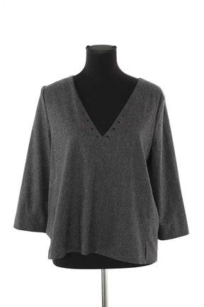 Blouse Sézane Anthracite en Viscose, taille L - Seconde Main