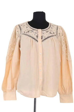 Blouse Sézane Beige en Coton, taille L - Seconde Main