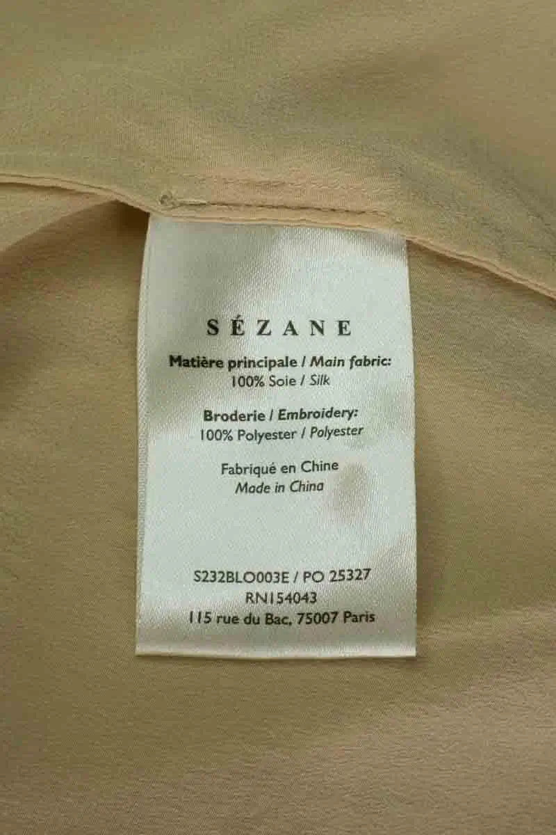 Blouse Sézane Beige en Soie
