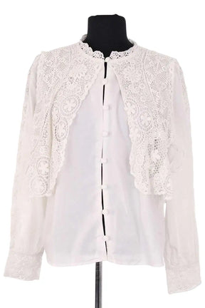 Blouse Sézane Blanc en Coton, taille M - Seconde Main