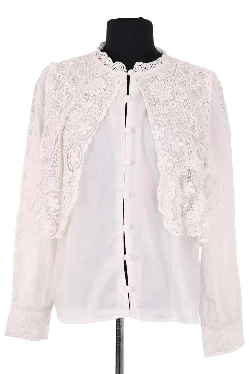 Blouse Sézane Blanc en Coton, taille M - Seconde Main
