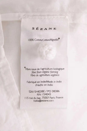Blouse Sézane Blanc en Coton