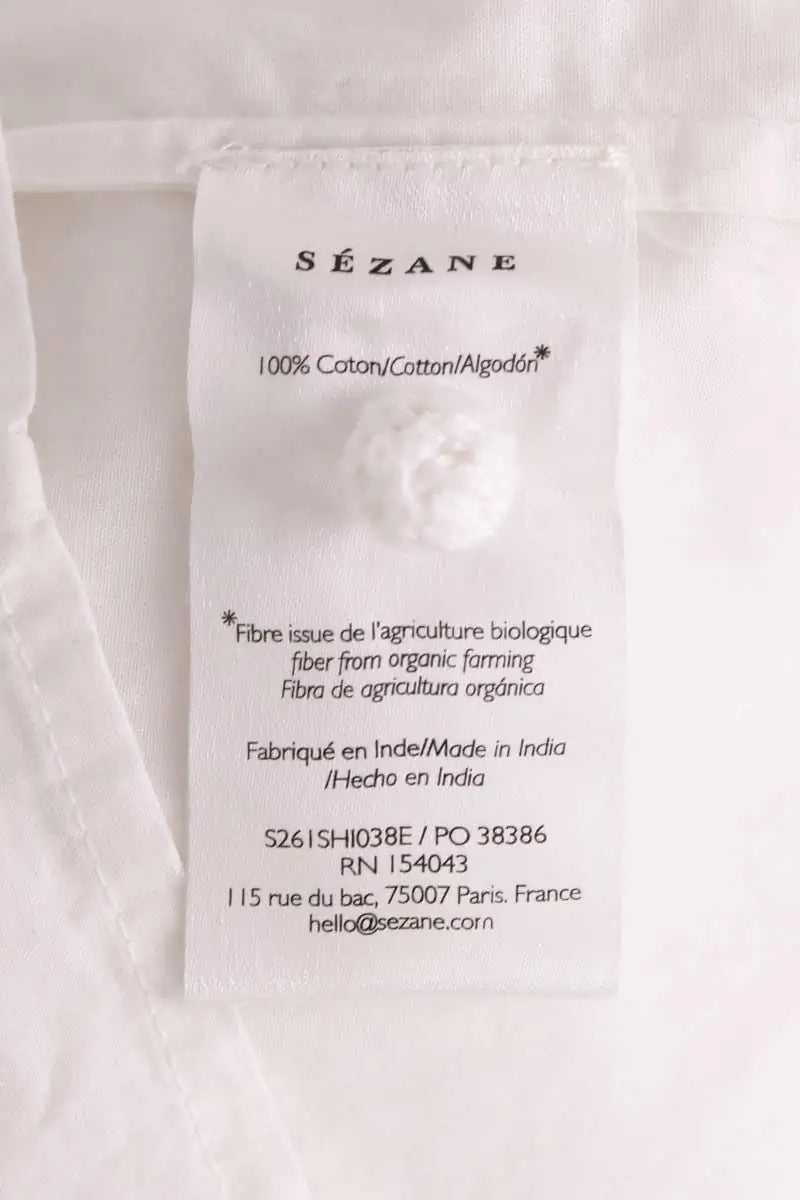 Blouse Sézane Blanc en Coton