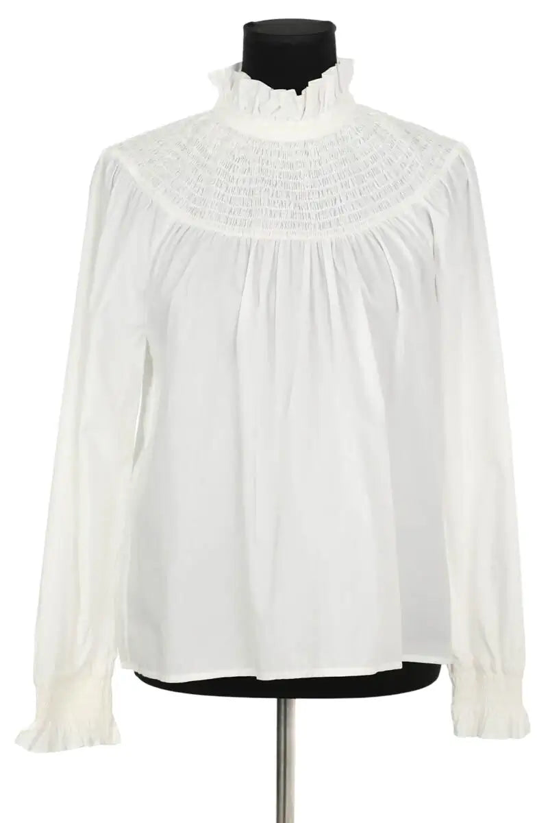 Blouse Sézane Blanc en Coton, taille M - Seconde Main