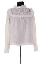 Blouse Sézane Blanc en Coton, taille S - Seconde Main