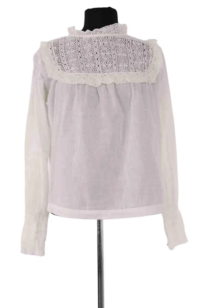Blouse Sézane Blanc en Coton, taille S - Seconde Main