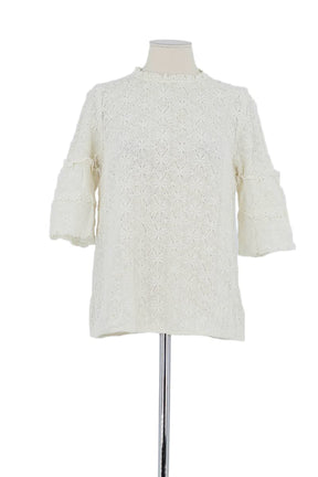 Blouse Sézane Blanc en Coton, taille XS - Seconde Main