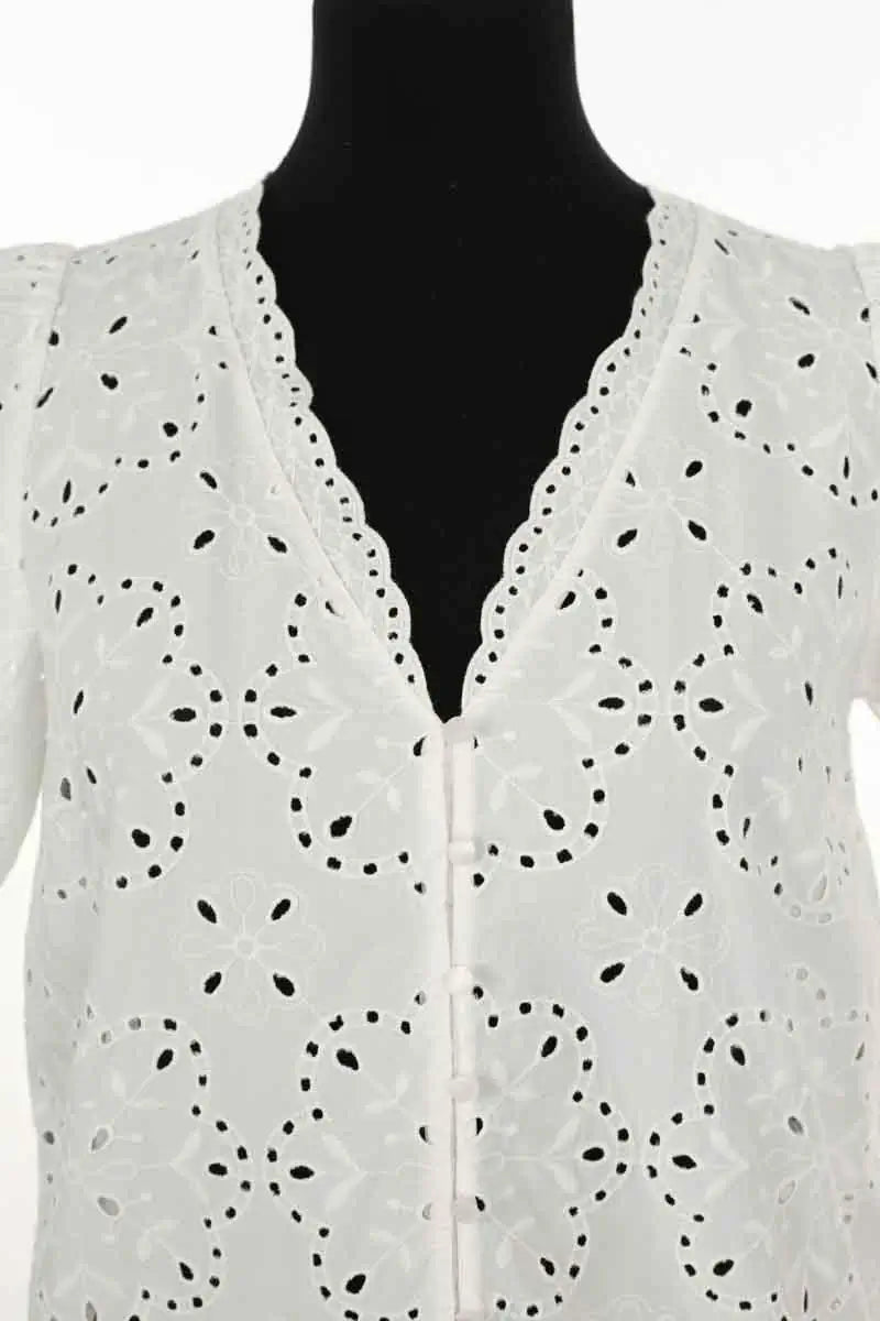 Blouse Sézane Blanc en Coton