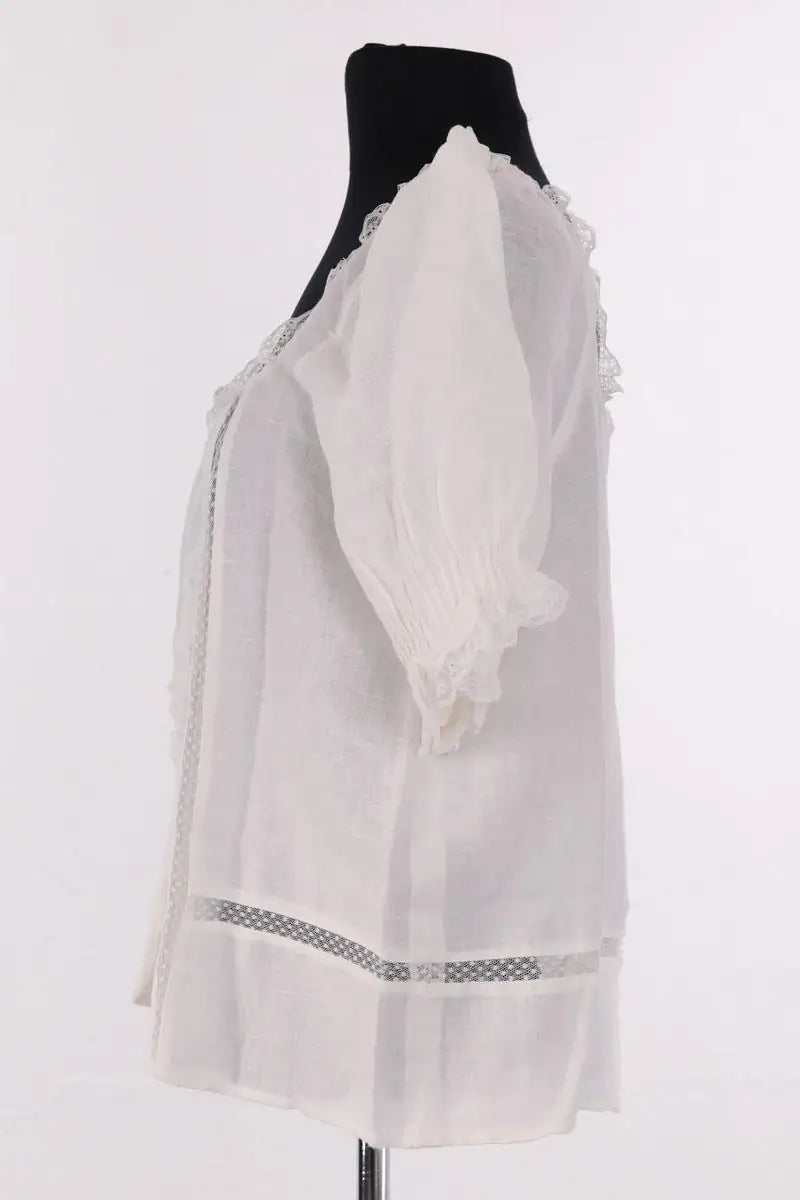 Blouse Sézane Blanc en Lin