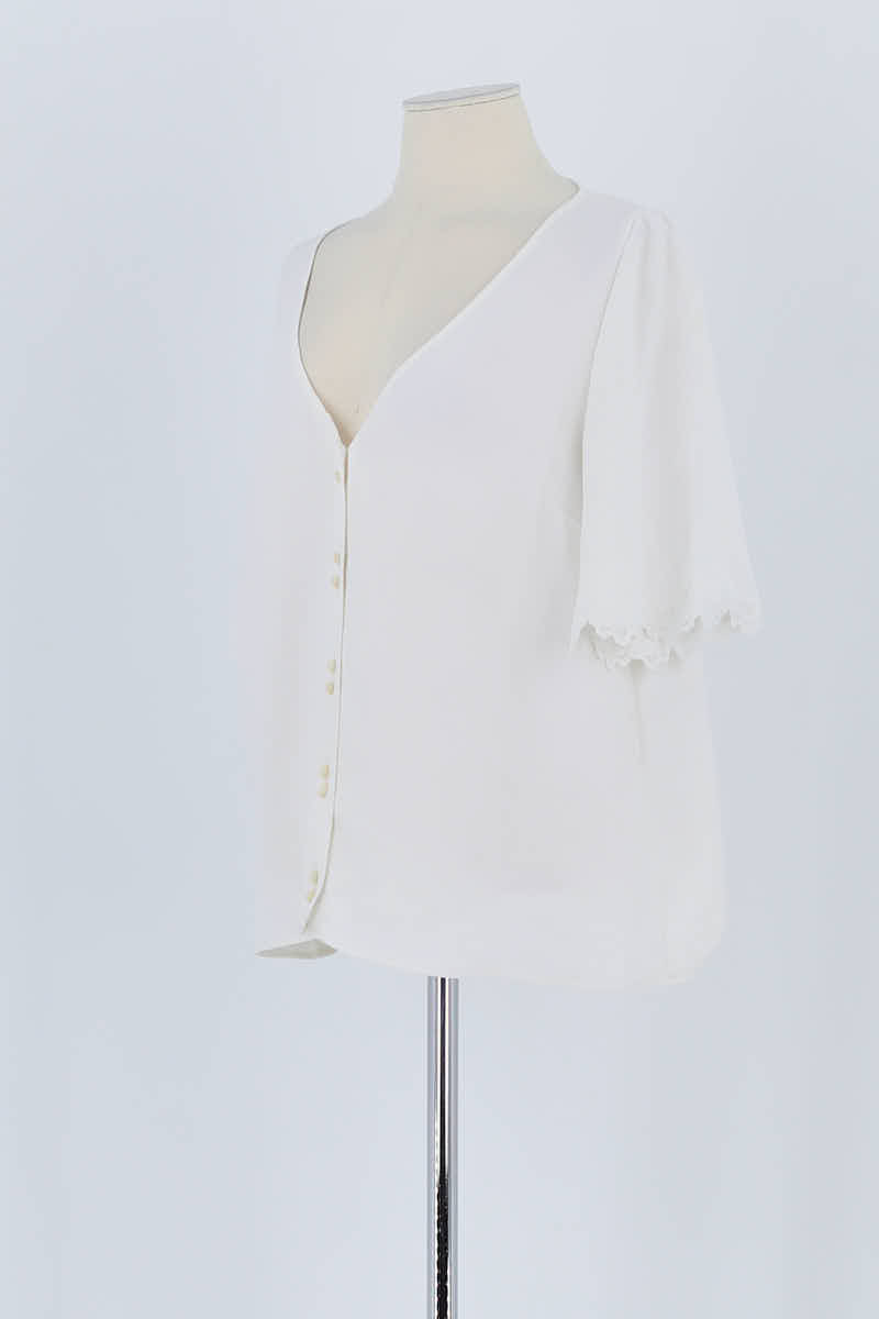 Blouse Sézane Blanc en Polyester