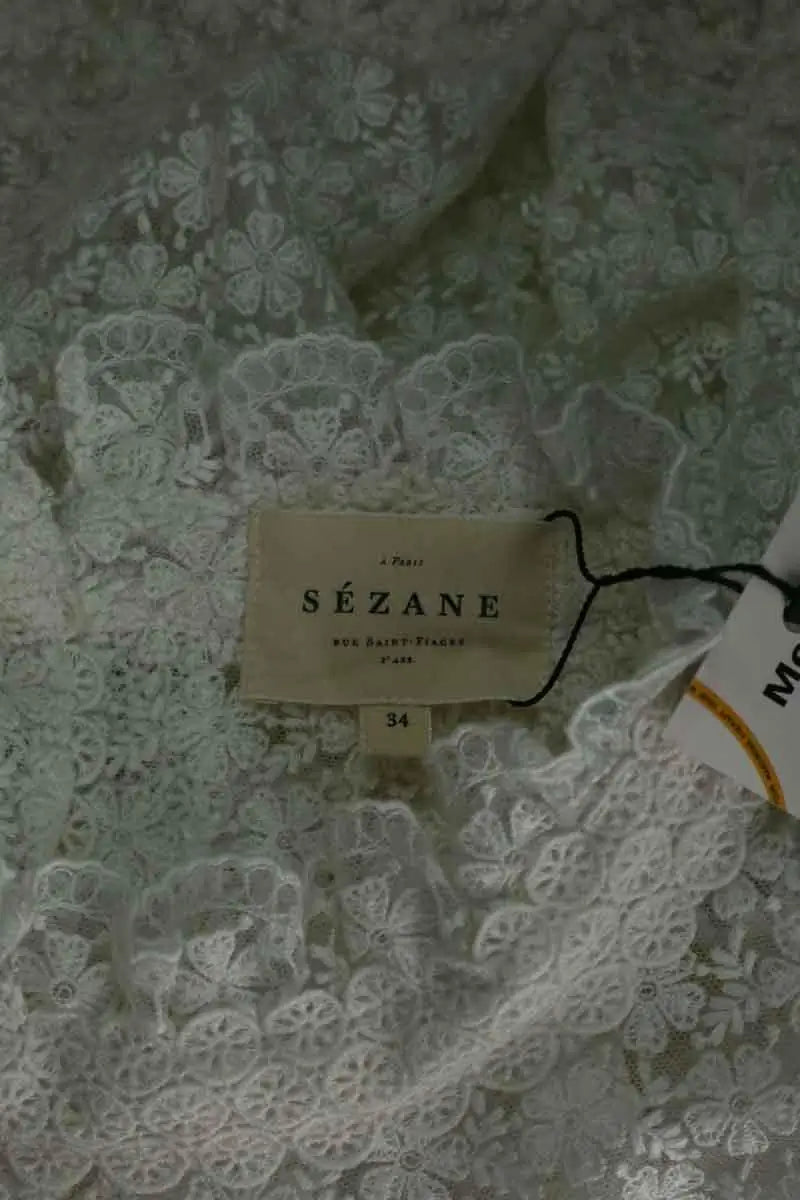 Blouse Sézane Blanc en Synthétique