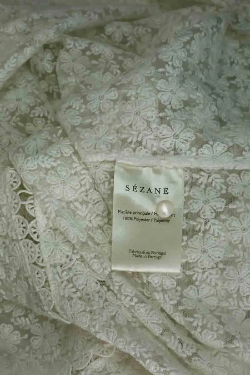 Blouse Sézane Blanc en Synthétique