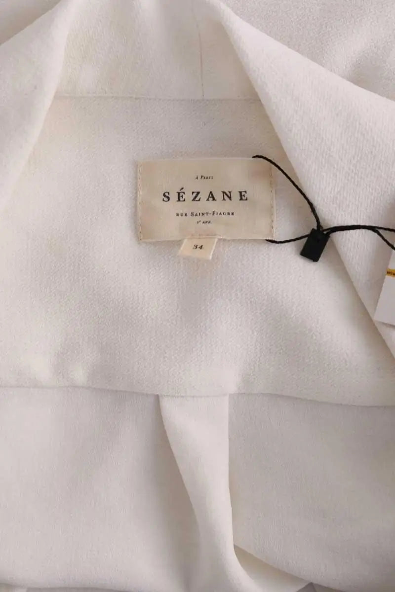 Blouse Sézane Blanc en Synthétique